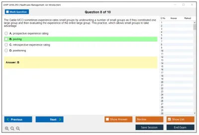 AHIP AHM-250 Healthcare Management: An Introduction Practice test exam simulator test engine exam Prep practice test questions answers Image 8
