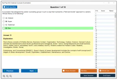 Test Prep NCE National Counselor Examination Practice test exam simulator test engine exam Prep practice test questions answers Image 1
