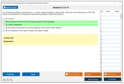 BICSI RCDDv14 BICSI Registered Communications Distribution Designer – RCDDv14 Practice test exam simulator test engine exam Prep practice test questions answers Image 5