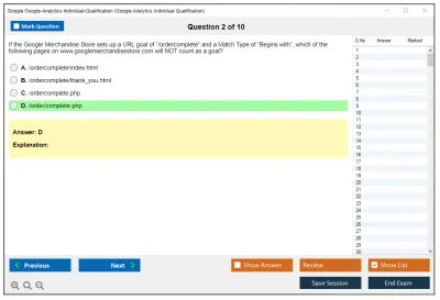 Google Google-Analytics-Individual-Qualification Google Analytics Individual Qualification Practice test exam simulator test engine exam Prep practice test questions answers Image 2