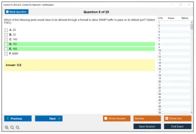 CompTIA JK0-023 CompTIA Network+ certification Practice test exam simulator test engine exam Prep practice test questions answers Image 8