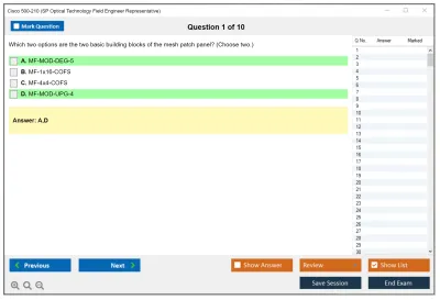 Cisco 500-210 SP Optical Technology Field Engineer Representative Practice test exam simulator test engine exam Prep practice test questions answers Image 1