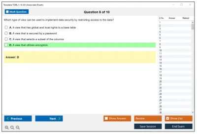 Teradata TDBL1-16.00 Associate Exam Practice test exam simulator test engine exam Prep practice test questions answers Image 6