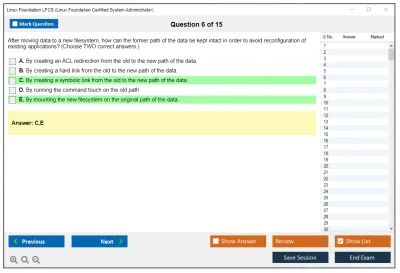 Linux Foundation LFCS Linux Foundation Certified System Administrator Practice test exam simulator test engine exam Prep practice test questions answers Image 6