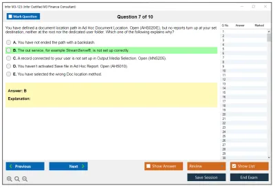 Infor M3-123 Infor Certified M3 Finance Consultant Practice test exam simulator test engine exam Prep practice test questions answers Image 7