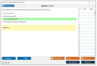 Apple 9L0-422 OS X Support Essentials 10.10 Practice test exam simulator test engine exam Prep practice test questions answers Image 7