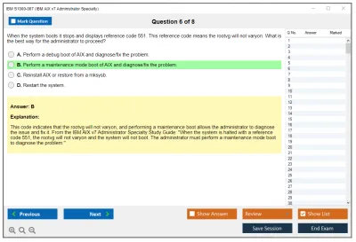 IBM S1000-007 IBM AIX v7 Administrator Specialty Practice test exam simulator test engine exam Prep practice test questions answers Image 6