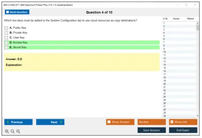 IBM C1000-077 IBM Spectrum Protect Plus V10.1.5 Implementation Practice test exam simulator test engine exam Prep practice test questions answers Image 4