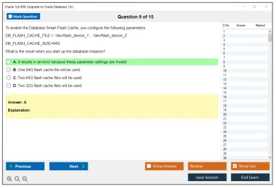 Oracle 1z0-060 Upgrade to Oracle Database 12c Practice test exam simulator test engine exam Prep practice test questions answers Image 9
