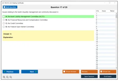 ACI 3I0-012 ACI Dealing Certificate Practice test exam simulator test engine exam Prep practice test questions answers Image 17