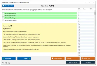 Oracle 1z0-821 Oracle Solaris 11 System Administration Practice test exam simulator test engine exam Prep practice test questions answers Image 7