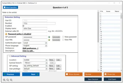 Fortinet NSE6_FVE-5.3 Fortinet NSE 6 - FortiVoice 5.3 Practice test exam simulator test engine exam Prep practice test questions answers Image 4