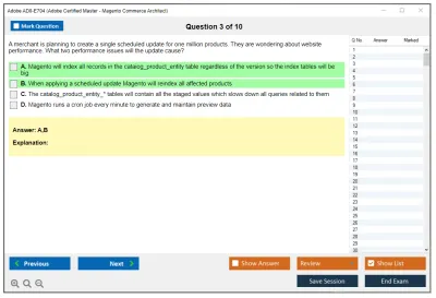 Adobe AD0-E704 Adobe Certified Master - Magento Commerce Architect Practice test exam simulator test engine exam Prep practice test questions answers Image 3