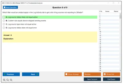 IBM C1000-018 IBM QRadar SIEM V7.3.2 Fundamental Analysis Practice test exam simulator test engine exam Prep practice test questions answers Image 8