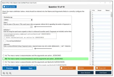 Splunk SPLK-1002 Splunk Core Certified Power User Exam Practice test exam simulator test engine exam Prep practice test questions answers Image 10