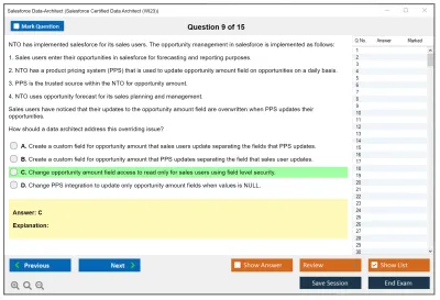 Salesforce Data-Architect Salesforce Certified Data Architect Practice test exam simulator test engine exam Prep practice test questions answers Image 9