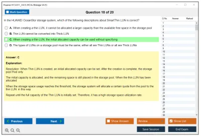 Huawei H13-611_V4.5 HCIA-Storage V4.5 Practice test exam simulator test engine exam Prep practice test questions answers Image 18