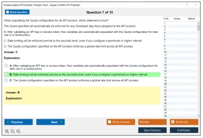 Google Apigee-API-Engineer Google Cloud - Apigee Certified API Engineer Practice test exam simulator test engine exam Prep practice test questions answers Image 7