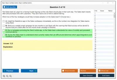 Slack Slack-Certified-Admin Slack Certified Admin Exam Practice test exam simulator test engine exam Prep practice test questions answers Image 5