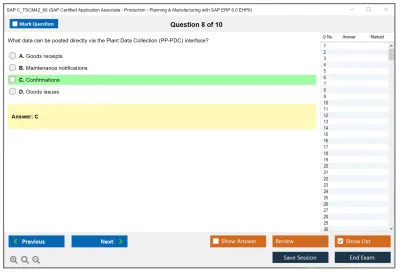 SAP C_TSCM42_66 SAP Certified Application Associate - Production - Planning &amp; Manufacturing with SAP ERP 6.0 EHP6 Practice test exam simulator test engine exam Prep practice test questions answers Image 8