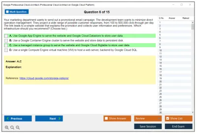 Google Professional-Cloud-Architect Google Certified Professional - Cloud Architect (GCP) Practice test exam simulator test engine exam Prep practice test questions answers Image 6