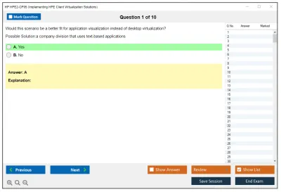 HP HPE2-CP05 Implementing HPE Client Virtualization Solutions Practice test exam simulator test engine exam Prep practice test questions answers Image 1