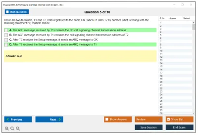 Huawei H11-879 Huawei Certified Internet work Expert - EC Practice test exam simulator test engine exam Prep practice test questions answers Image 5