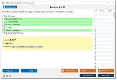 Citrix 1Y0-440 Architecting a Citrix Networking Solution Practice test exam simulator test engine exam Prep practice test questions answers Image 2