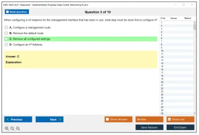 EMC DES-5221 Specialist Implementation Engineer Data Center Networking Exam Practice test exam simulator test engine exam Prep practice test questions answers Image 3