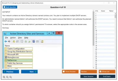 Microsoft 70-413 Designing and Implementing a Server Infrastructure Practice test exam simulator test engine exam Prep practice test questions answers Image 4