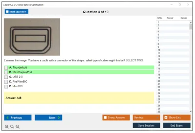 Apple 9L0-012 Mac Service Certification Practice test exam simulator test engine exam Prep practice test questions answers Image 4