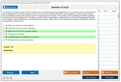 CompTIA CAS-003 CompTIA Advanced Security Practitioner (CASP) CAS-003 Practice test exam simulator test engine exam Prep practice test questions answers Image 10