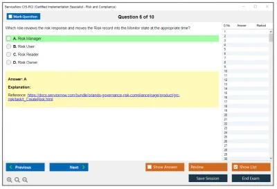 ServiceNow CIS-RCI Certified Implementation Specialist - Risk and Compliance Practice test exam simulator test engine exam Prep practice test questions answers Image 6