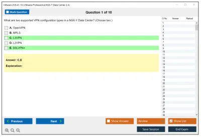 VMware 2V0-41.19 VMware Professional NSX-T Data Center 2.4 Practice test exam simulator test engine exam Prep practice test questions answers Image 1