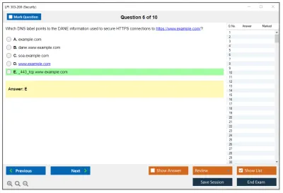 LPI 303-200 303-200: LPIC-3 Exam 303: Security, version 2.0 Practice test exam simulator test engine exam Prep practice test questions answers Image 6