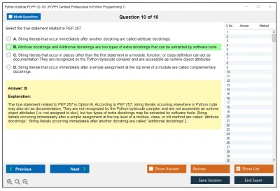 Python Institute PCPP-32-101 PCPP - Certified Professional in Python Programming 1 Practice test exam simulator test engine exam Prep practice test questions answers Image 10