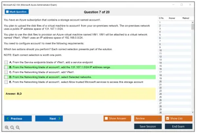 Microsoft AZ-104 Microsoft Azure Administrator Practice test exam simulator test engine exam Prep practice test questions answers Image 7