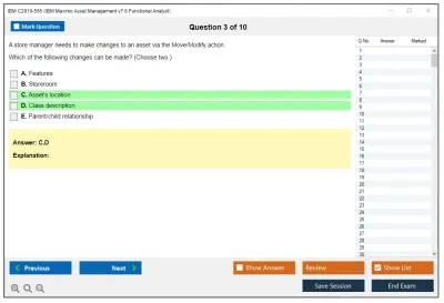 IBM C2010-555 IBM Maximo Asset Management v7.6 Functional Analyst Practice test exam simulator test engine exam Prep practice test questions answers Image 3