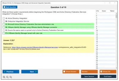 VMware 5V0-62.19 Workspace ONE Design and Advanced Integration Specialist Practice test exam simulator test engine exam Prep practice test questions answers Image 3