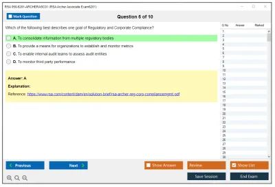 RSA 050-6201-ARCHERASC01 RSA Archer Associate Exam6201 Practice test exam simulator test engine exam Prep practice test questions answers Image 6