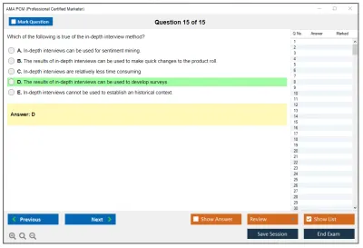 AMA PCM Professional Certified Marketer Practice test exam simulator test engine exam Prep practice test questions answers Image 15