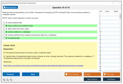 Microsoft DP-900 Microsoft Azure Data Fundamentals Practice test exam simulator test engine exam Prep practice test questions answers Image 10