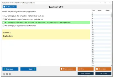 WorldatWork T1-GR1 Total Rewards Management Exam Practice test exam simulator test engine exam Prep practice test questions answers Image 9
