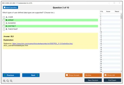 IBM C2090-320 DB2 11 Fundamentals for z/OS Practice test exam simulator test engine exam Prep practice test questions answers Image 3