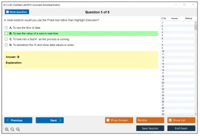 NI CLAD Certified LabVIEW Associate Developer Examination Practice test exam simulator test engine exam Prep practice test questions answers Image 5