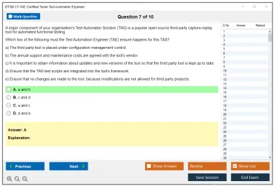 ISTQB CT-TAE Certified Tester Test Automation Engineer Practice test exam simulator test engine exam Prep practice test questions answers Image 7