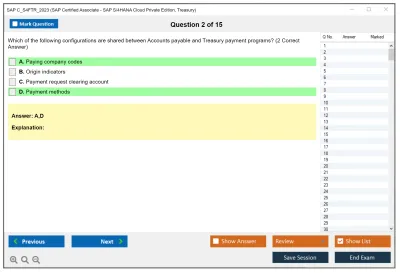 SAP C_S4FTR_2023 SAP Certified Associate - SAP S/4HANA Cloud Private Edition, Treasury Practice test exam simulator test engine exam Prep practice test questions answers Image 2