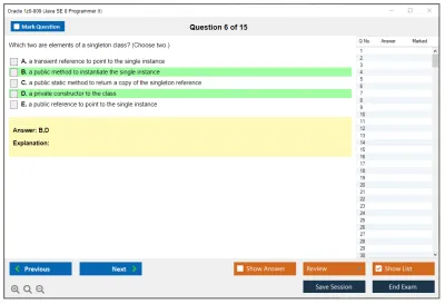 Oracle 1z0-809 Java SE 8 Programmer II Practice test exam simulator test engine exam Prep practice test questions answers Image 6