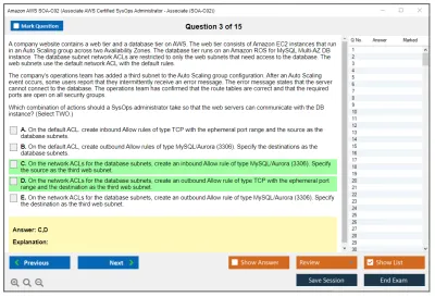 Amazon AWS SOA-C02 AWS Certified SysOps Administrator - Associate (SOA-C02) Practice test exam simulator test engine exam Prep practice test questions answers Image 3