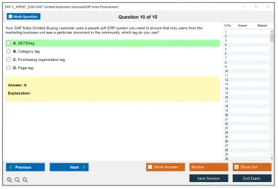 SAP C_ARP2P_2208 SAP Certified Application AssociateSAP Ariba Procurement Practice test exam simulator test engine exam Prep practice test questions answers Image 10